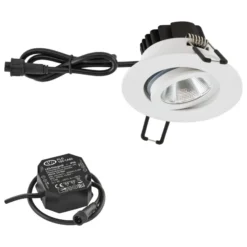 EVN PC65 lámpara empotrada exterior, 3.000K blanco