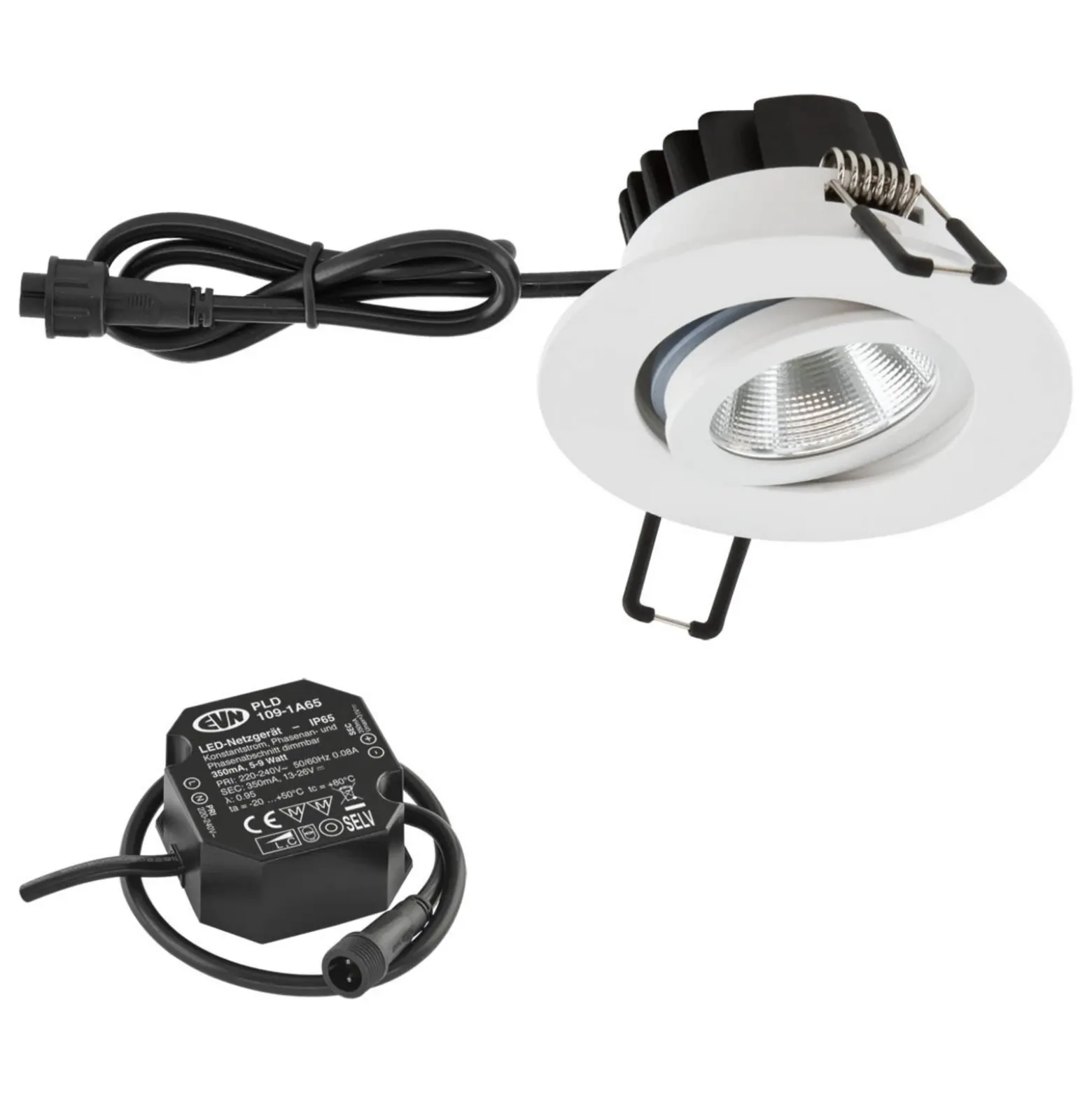 EVN PC65 lámpara empotrada exterior, 3.000K blanco