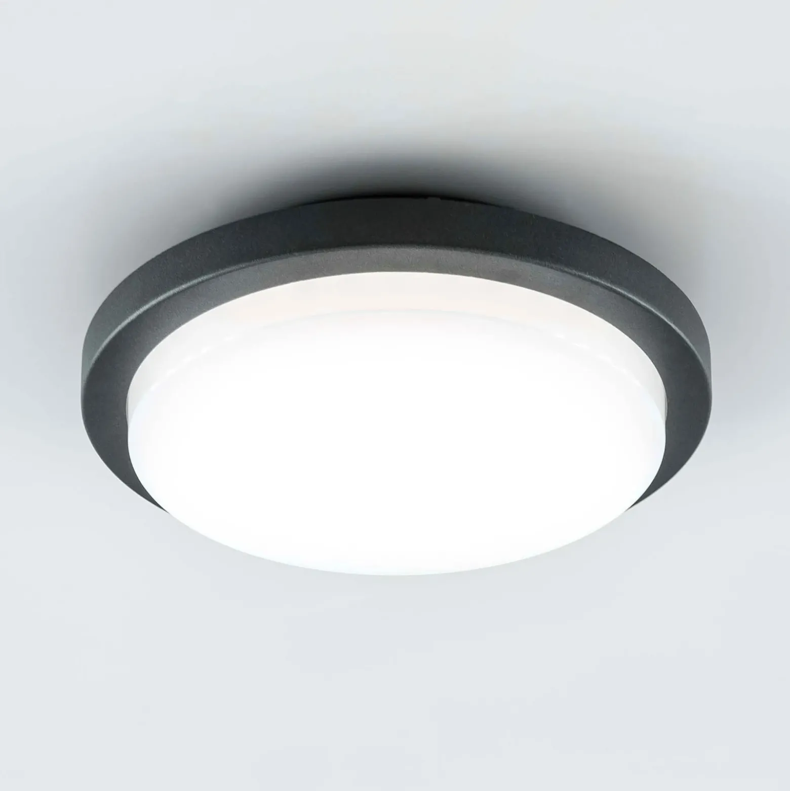 EVN Tectum plafón LED exterior redondo, Ø 24,6 cm