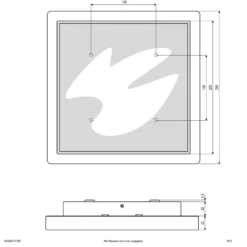 EVN Tectum plafón LED para exterior angular vidrio