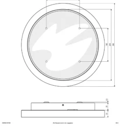 EVN Tectum plafón LED para exterior redondo vidrio