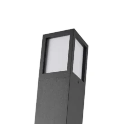 Facado II bolardo luminoso, altura 100 cm, angular, gris oscuro/opal