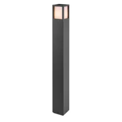 Facado II bolardo luminoso, altura 100 cm, angular, gris oscuro/opal