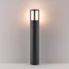 Facado II bolardo luminoso, altura 65 cm, redondo, gris oscuro/opal