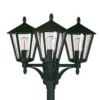 Farola de 3 luces 680 de casa de campo, negro