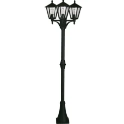 Farola de 3 luces 680 de casa de campo, negro