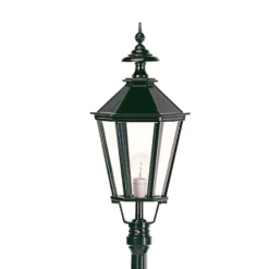 Farola Dublín de aluminio fundido a presión, negra