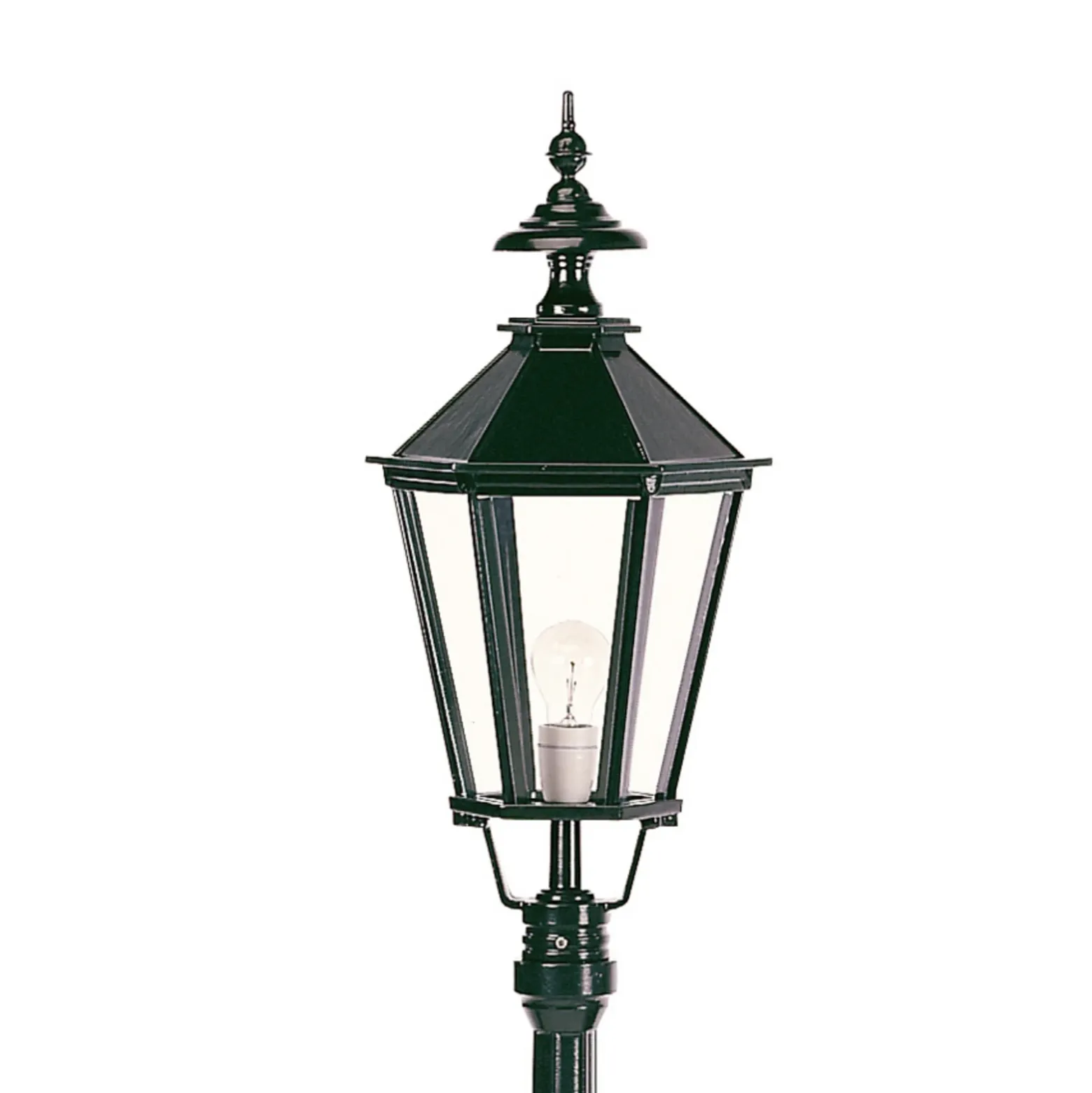 Farola Dublín de aluminio fundido a presión, negra