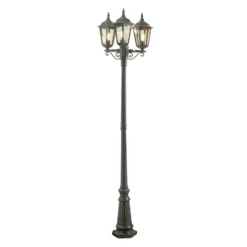 Farola Firenze, 3 luces, verde