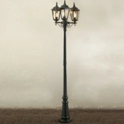 Farola Firenze, 3 luces, verde