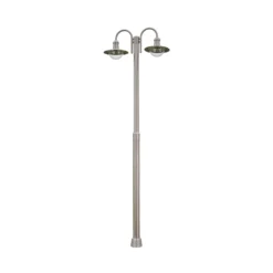 Farola Lindby Damion, 200 cm, 2 luces, E27, IP44