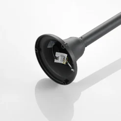 Farola Lindby Edric, altura 215 cm, antracita, aluminio
