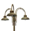 Farola Luca latón cobre antiguo brazo x2 3 luces