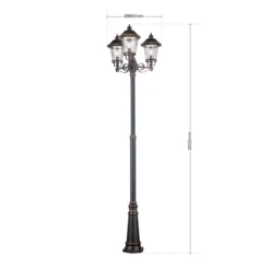 Farola Mariella con tres luces