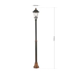 Farola Mariella con un luz