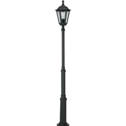 Farola 4147 negra con cristal catedral