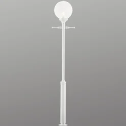 Farola Orion en blanco pantalla esférica clara