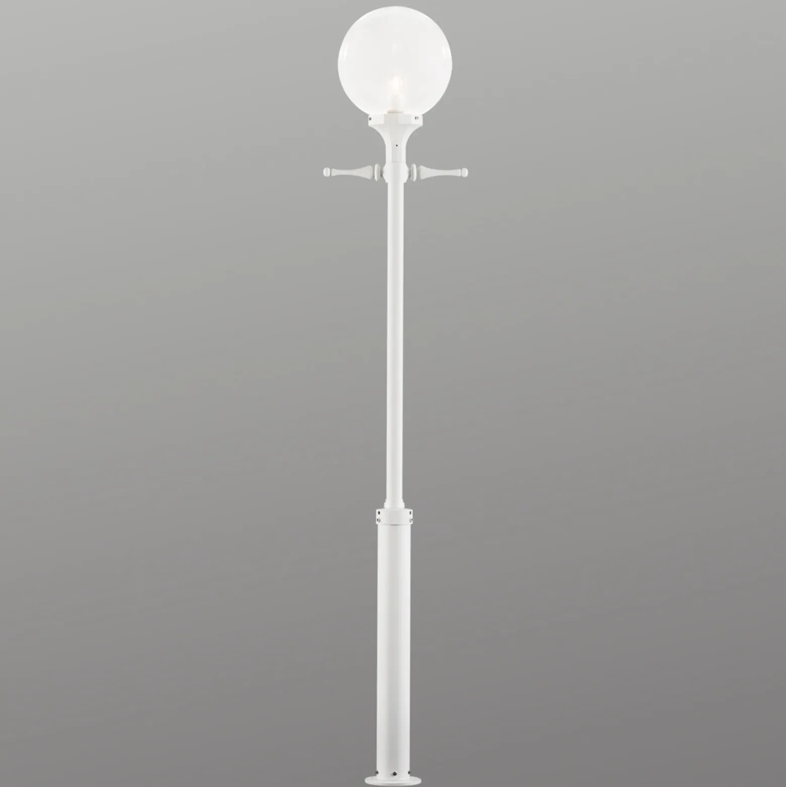 Farola Orion en blanco pantalla esférica clara