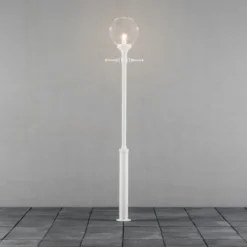 Farola Orion en blanco pantalla esférica clara
