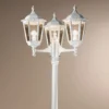Farola Puchberg, 3 luces, 255 cm, blanco-dorado