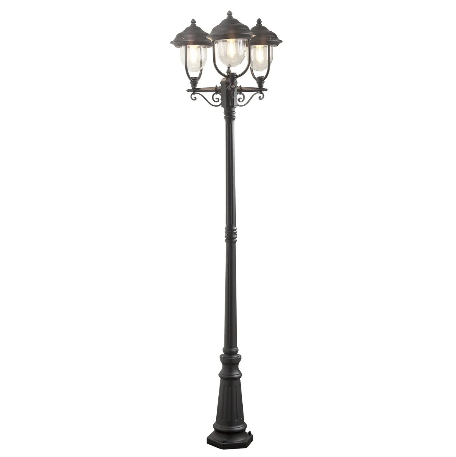 Farola romántica 3 puntos PARMA, negro