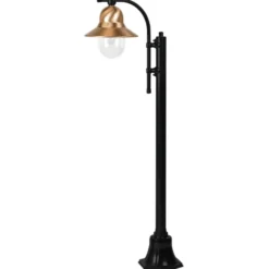 Farola Toscane 1 luz 150 cm, negra
