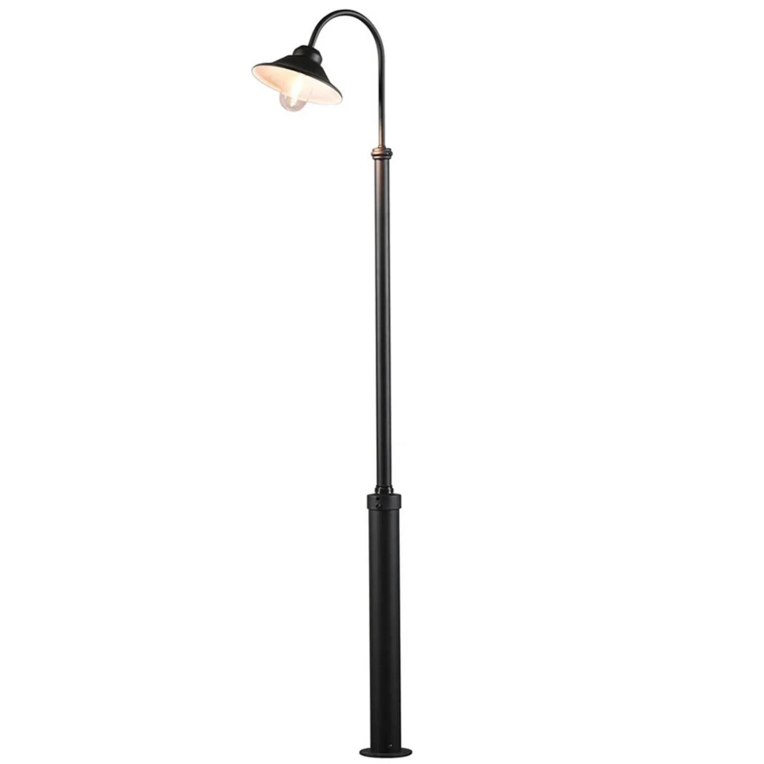 Farola Vega, negro, 1 luz, 240 cm