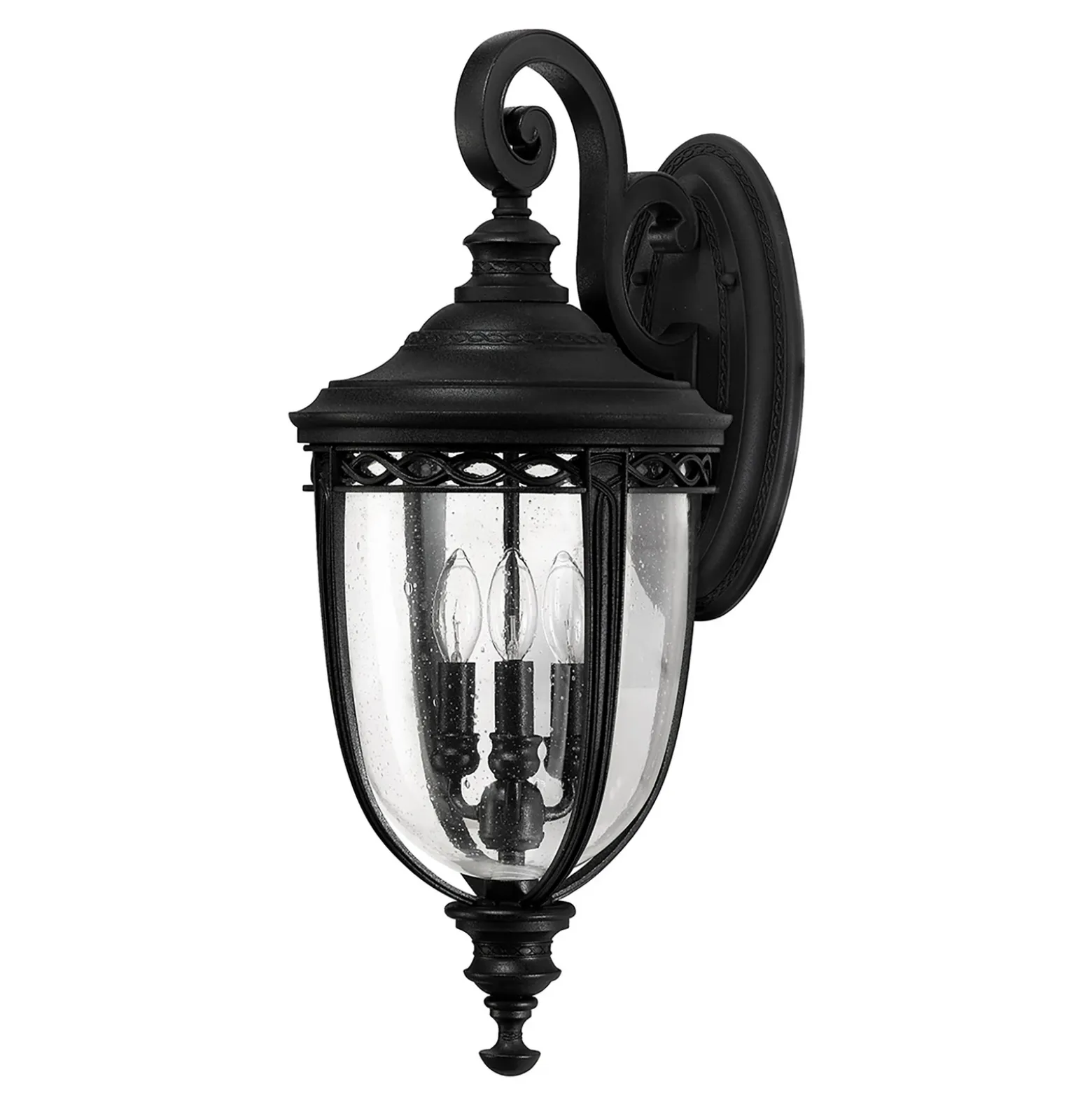Farol de pared English Bridle IP44 26,7 cm negro