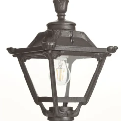 Farol exterior Golia, negro, transparente, 2.700 K