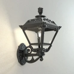Farol exterior Golia, negro, transparente, 2.700 K