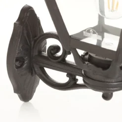Farol exterior Golia, negro, transparente, 2.700 K
