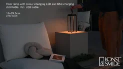 Farol LED decorativo Manorola, USB, atenuable
