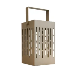Farol LED solar Luma de Dyberg Larsen, color beige, 20 cm, IP44