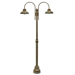Farol Luca latón cobre antiguo, 2 luces
