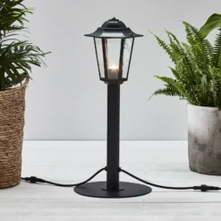 Farol luminoso LED de jardín 24, negro, 3W