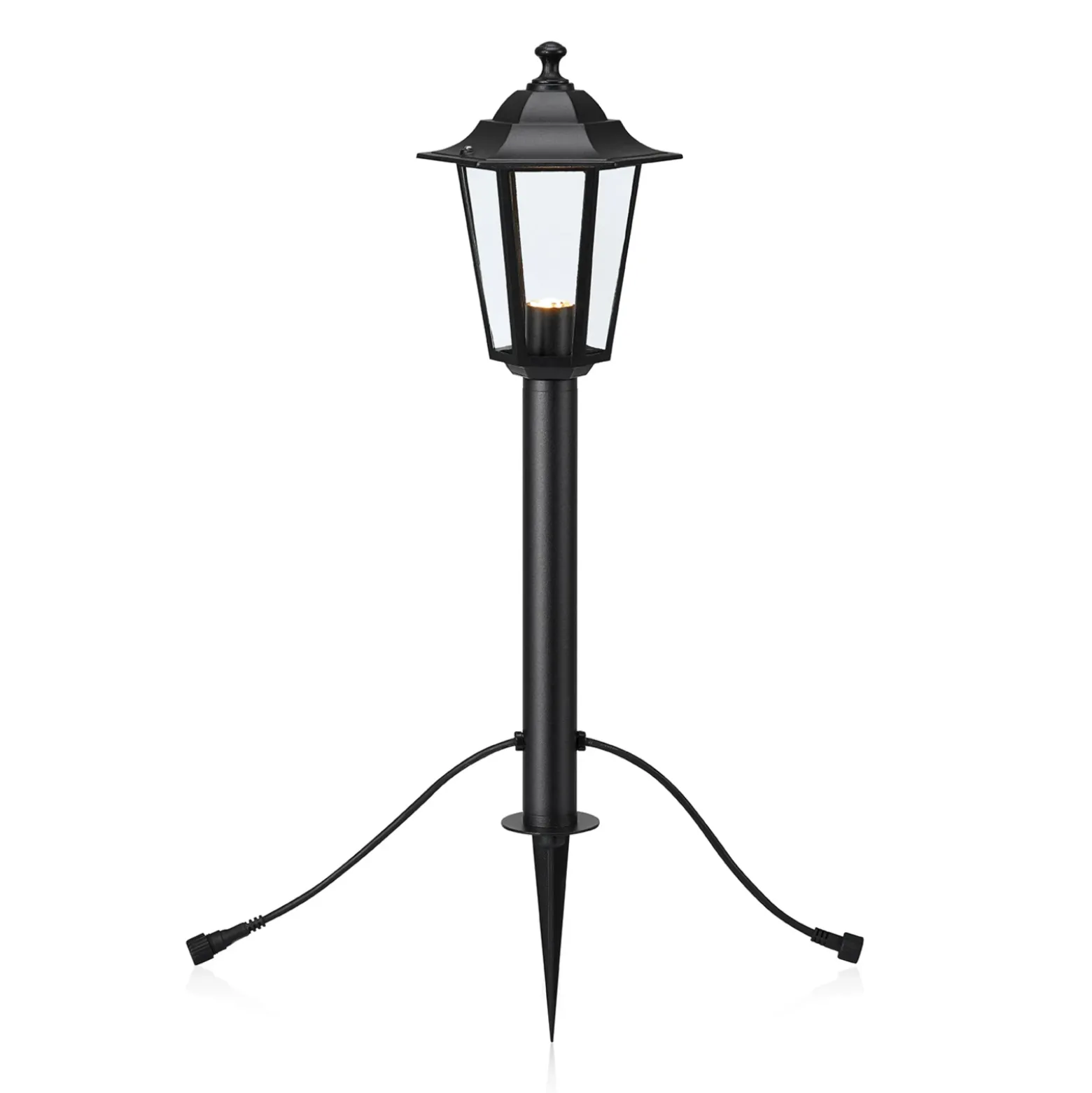 Farol luminoso LED de jardín 24, negro, 3W