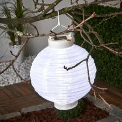 Farol solar LED Jerrit 20 cm, blanco