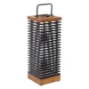 Farol solar LED Les Jardins Tekura, teca/gris, 66 cm