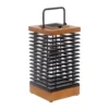 Farol solar LED Les Jardins Tekura, teca/gris, 46,5 cm