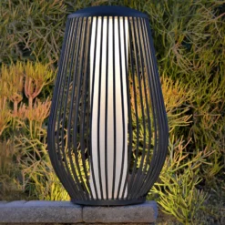 Farol solar LED Mandalay con sensor, gris