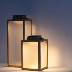 Farol solar LED Tradition de teca Altura 65 cm