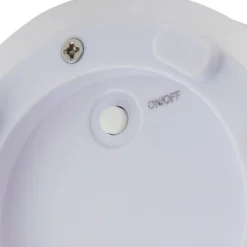 Florero Lindby LED recargable Florista, RGB, IP54, Ø 12cm, blanco