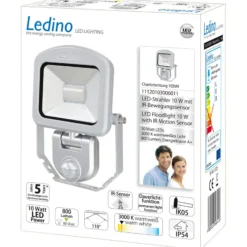Foco Charlottenburg sensor plata 10W 3.000K