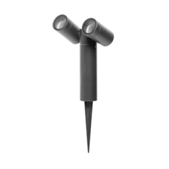 Foco con pica CMD 9089, antracita, longitud 17 cm, IP65, 2 luces