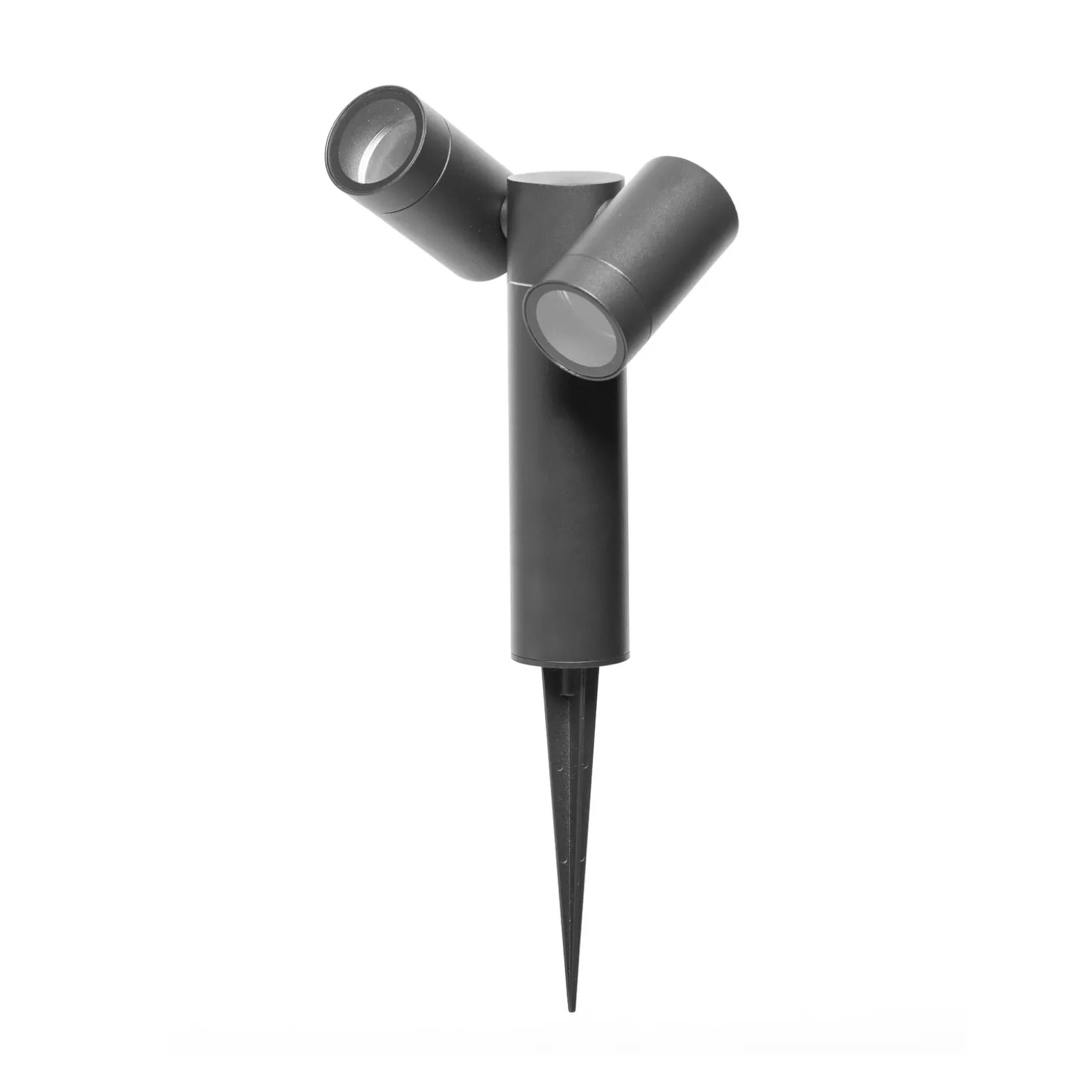 Foco con pica CMD 9089, antracita, longitud 17 cm, IP65, 2 luces