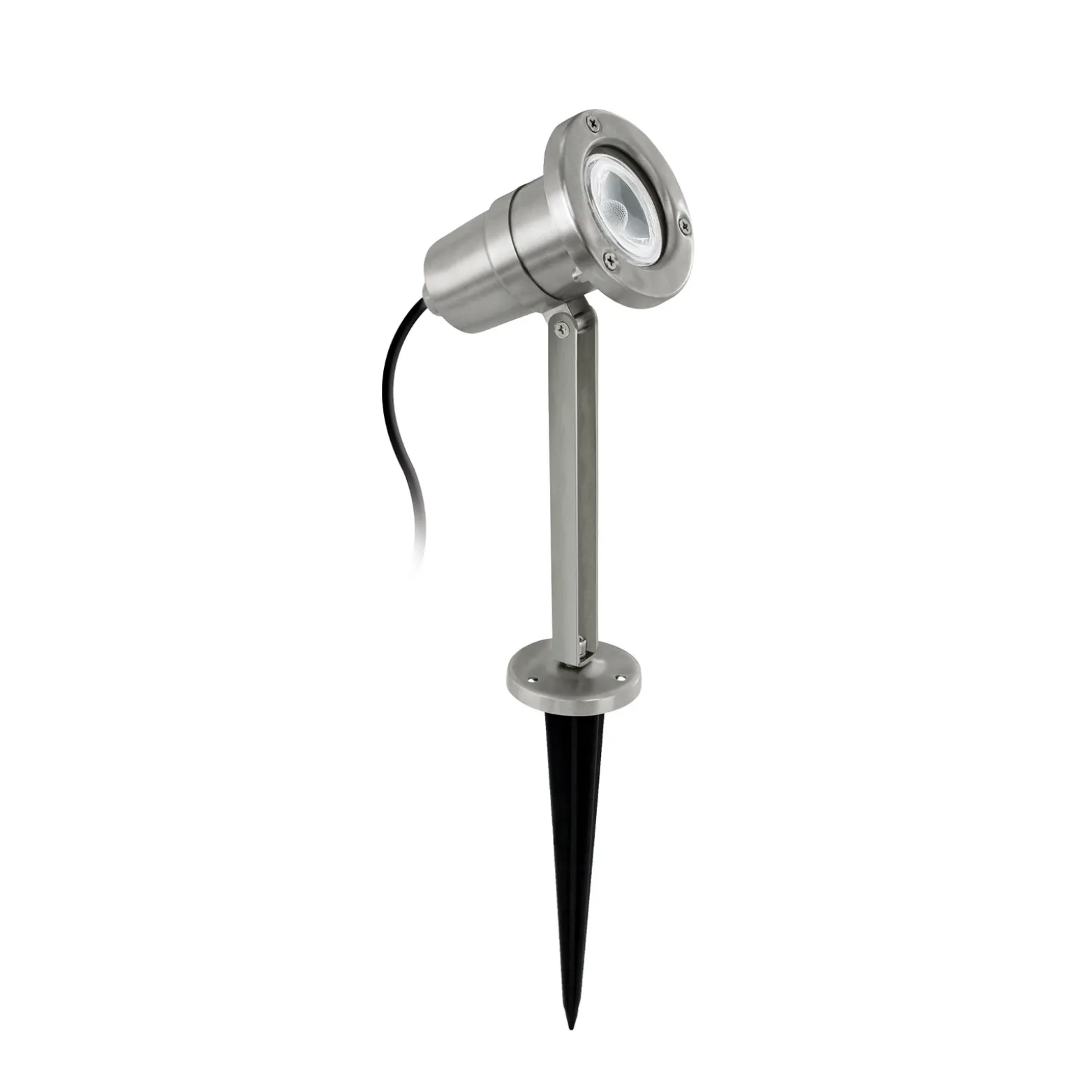 Foco con pica Nema, color acero inoxidable, 24 cm, acero inoxidable