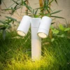 Foco con pica Tulimar de PRIOS, 2 luces, blanco, IP65