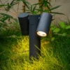 Foco con pica Tulimar de PRIOS, 2 luces, antracita, IP65