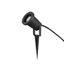 Foco con pica UBANGI, antracita, metal, IP65, GU10