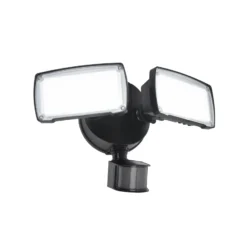 Foco de exterior con sensor LED CHIMERA, negro, 2 luces, IP54
